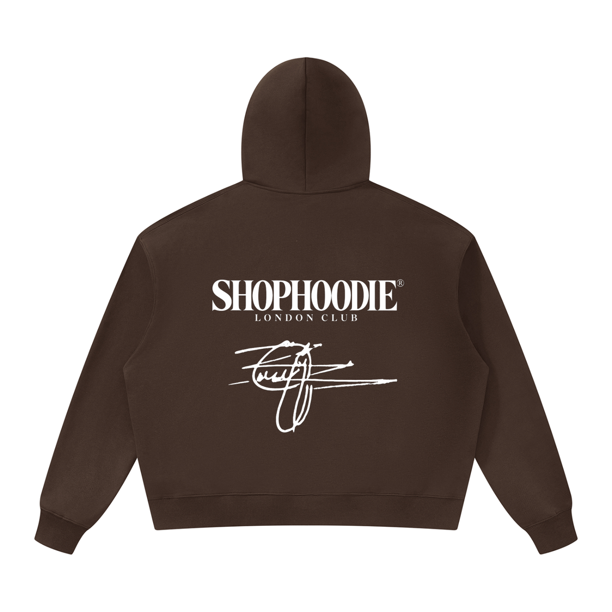 SHOPHOODIE® London Club oversized heavyweight 530 GSM hoodie – product photograph 4 of 8