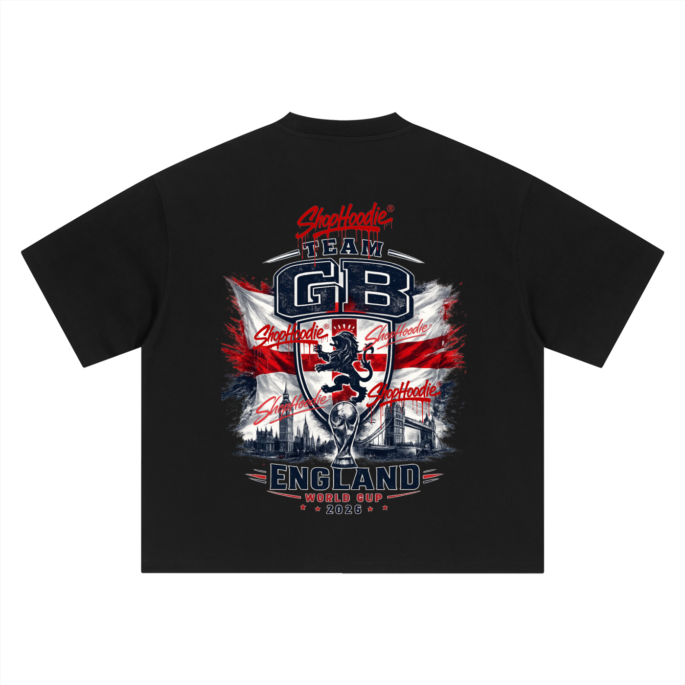 SHOPHOODIE® TEAM GB WORLD CUP 2026 BOXY OVERSIZED T-SHIRT