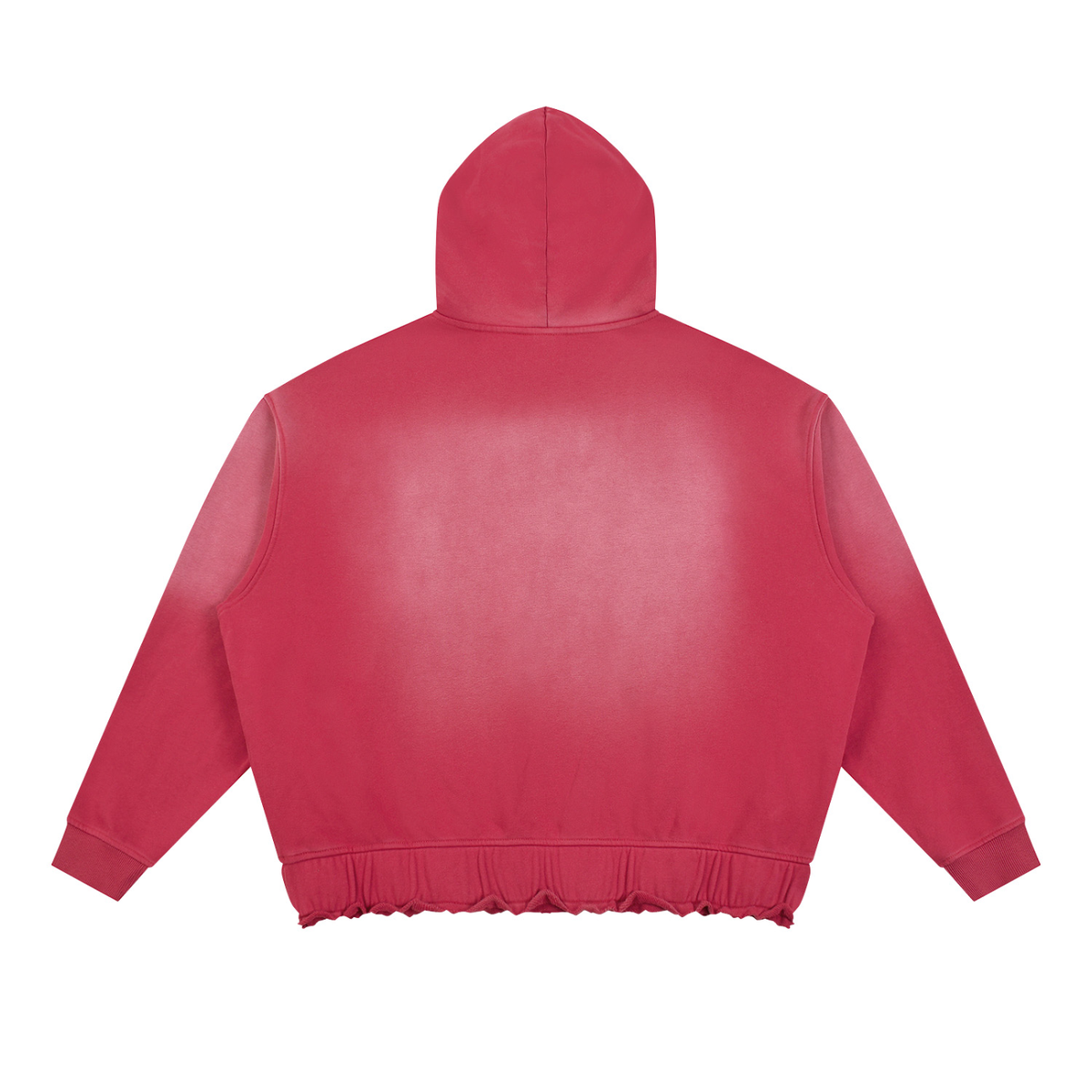 SHOPHOODIE LONDON BLANK 370 GSM unisex sunfade ripped boxy hoodie – product image 6