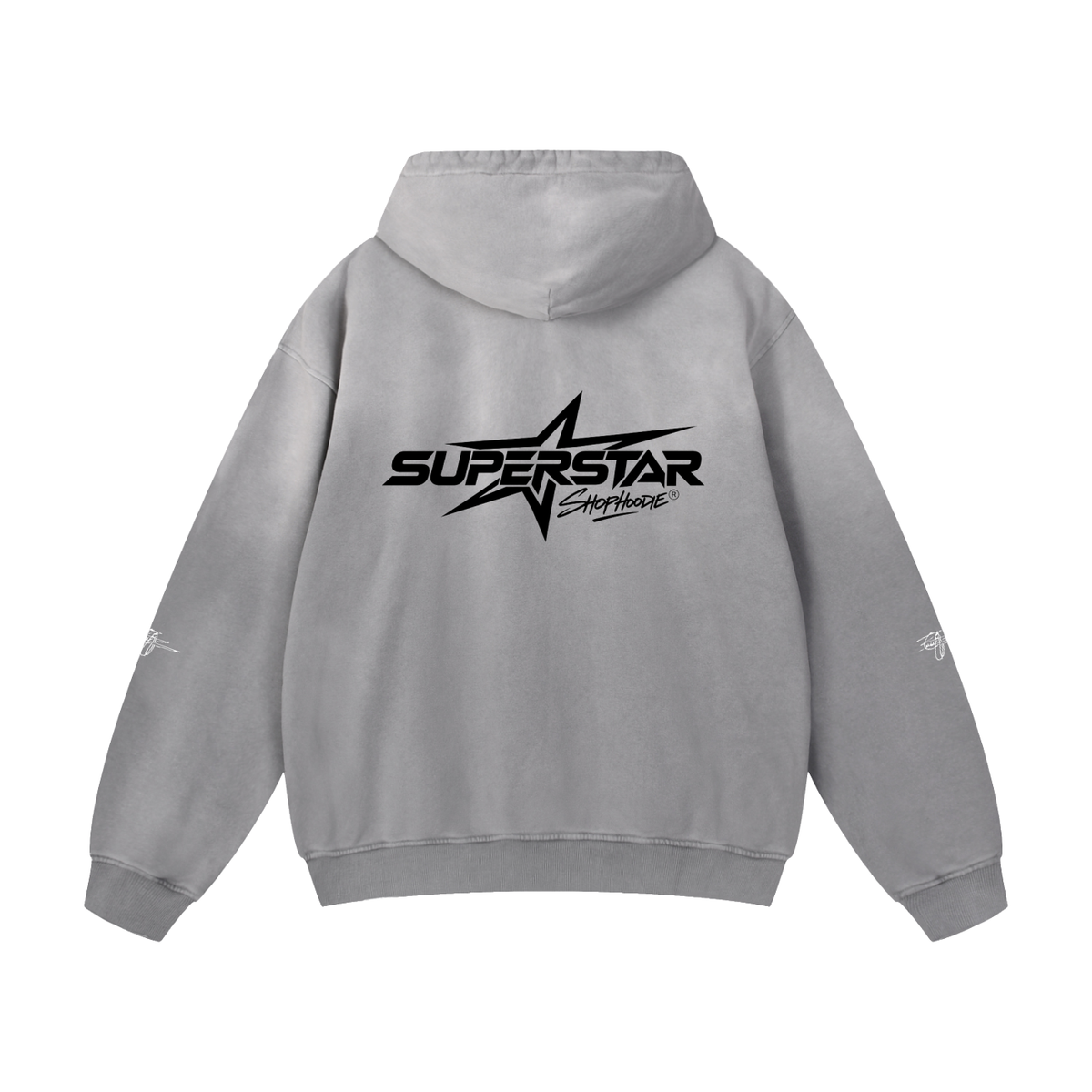 SHOPHOODIE® LONDON SUPERSTAR 400 GSM heavyweight cotton sunfade oversized hoodie — product view 4
