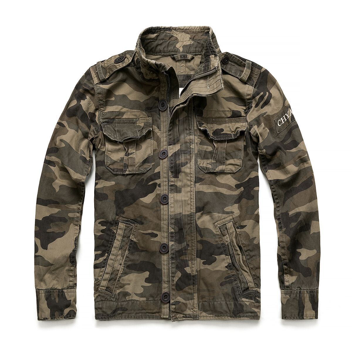 Camouflage denim jacket by Shop Hoodie
