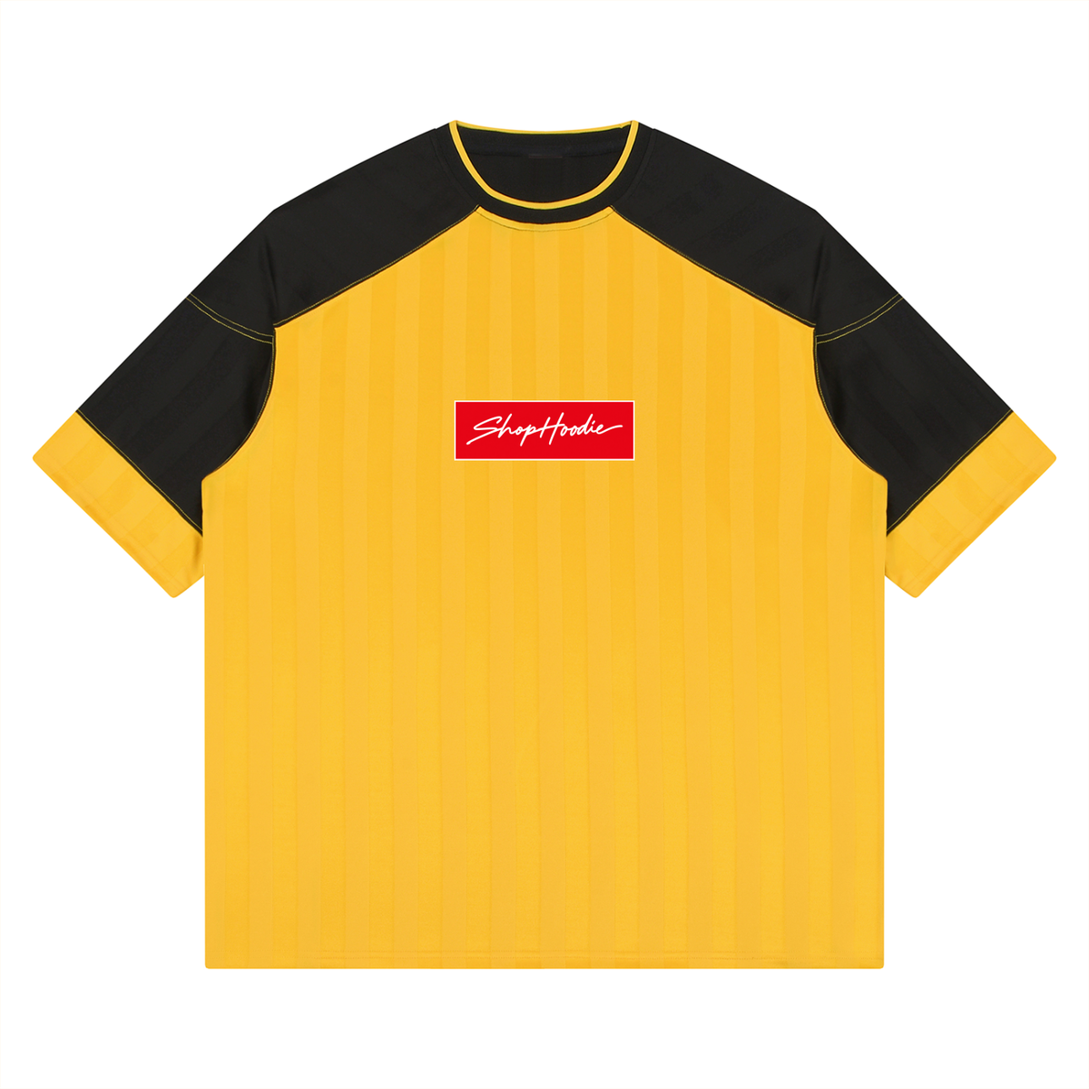 SHOPHOODIE® BOX LOGO Striped Raglan Oversized Jersey – product image 3