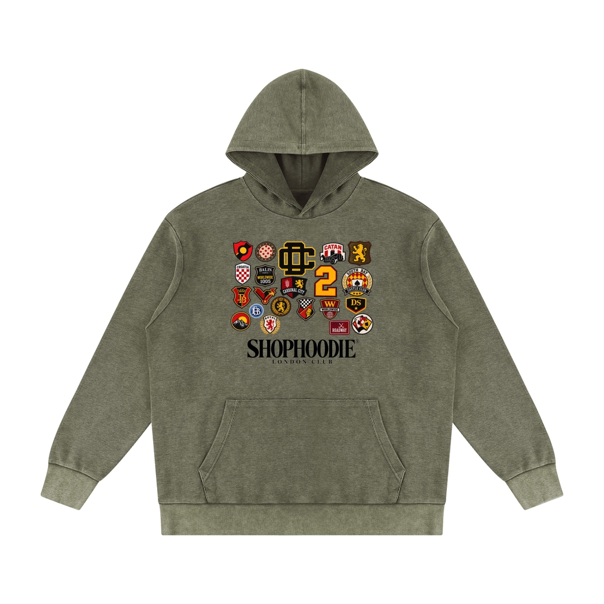 SHOPHOODIE® SHOPHOODD™ Made in London 340 GSM mineral wash oversized unisex hoodie — product image 5