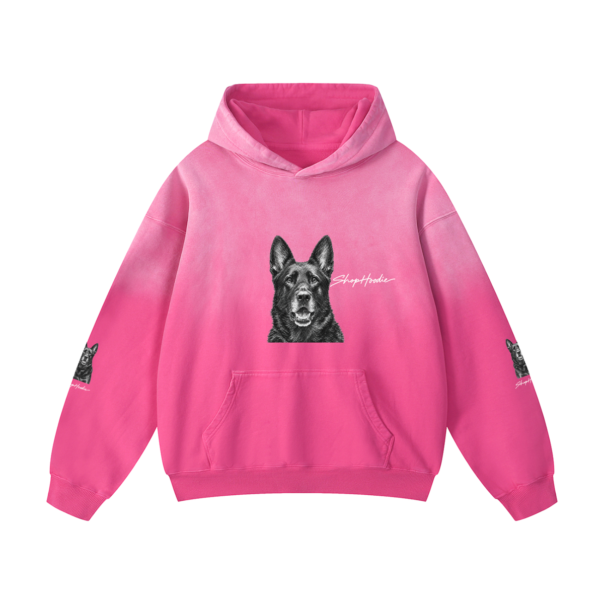 SHOPHOODIE® Sunfade Oversized Heavyweight 400 GSM Limited Run Hoodie – washed fabric detail