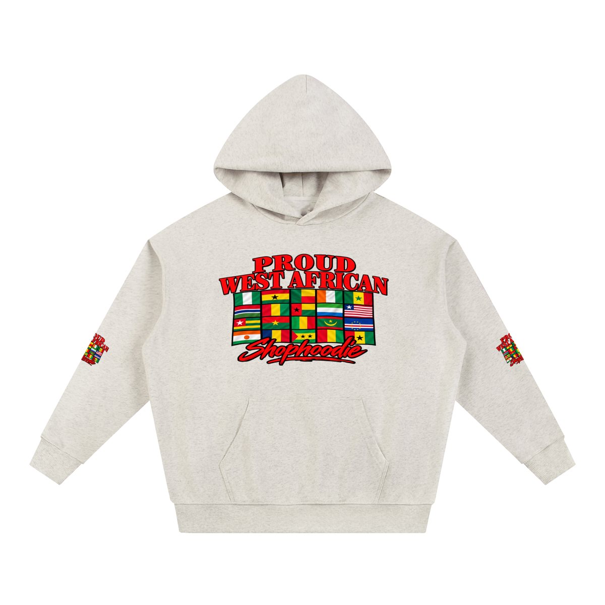 SHOPHOODIE® PROUD WEST AFRICAN heavyweight hoodie — 430 GSM oversized streetwear — product view 5