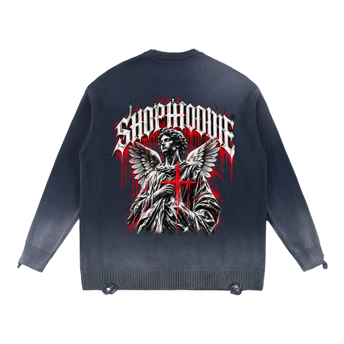 SHOPHOODIE® Sunfade Distressed Oversized Crewneck Sweatshirt — 425 GSM — product image 8