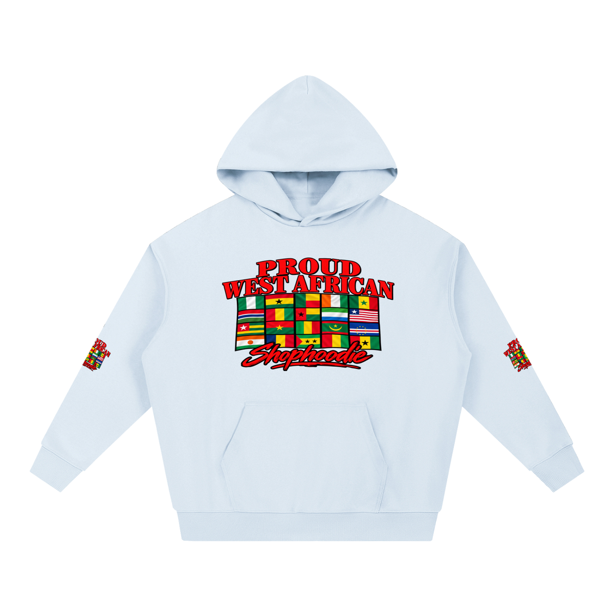 SHOPHOODIE® PROUD WEST AFRICAN heavyweight hoodie — 430 GSM oversized streetwear — product view 11