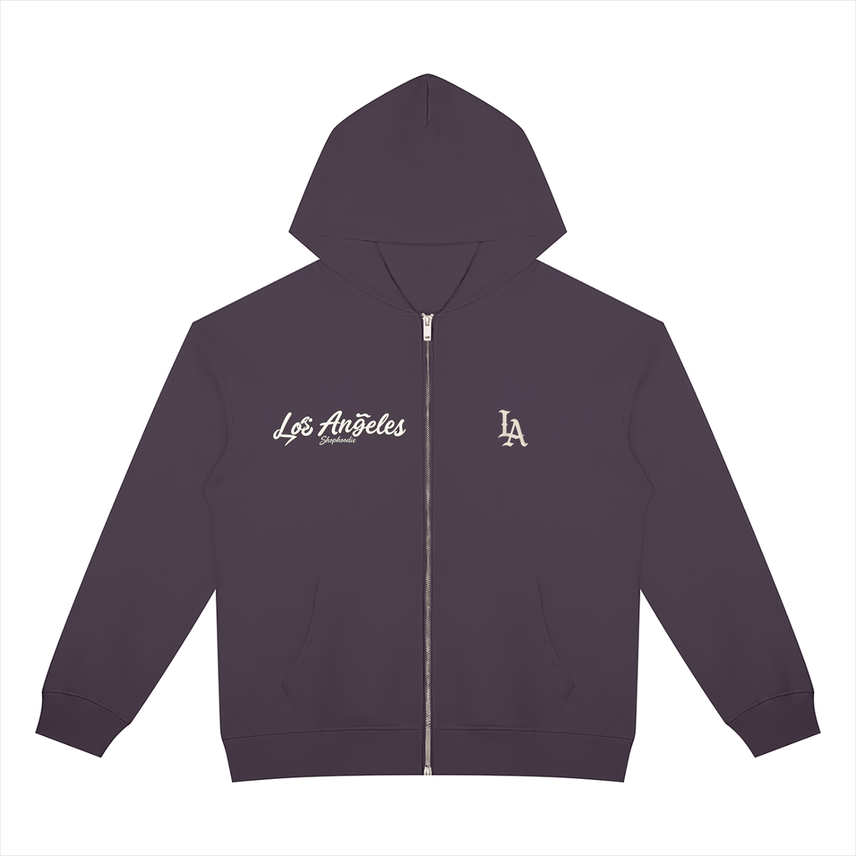 SHOPHOODIE® Los Angeles City of Angels LA Heavyweight Full-Zip Hoodie - product image 5
