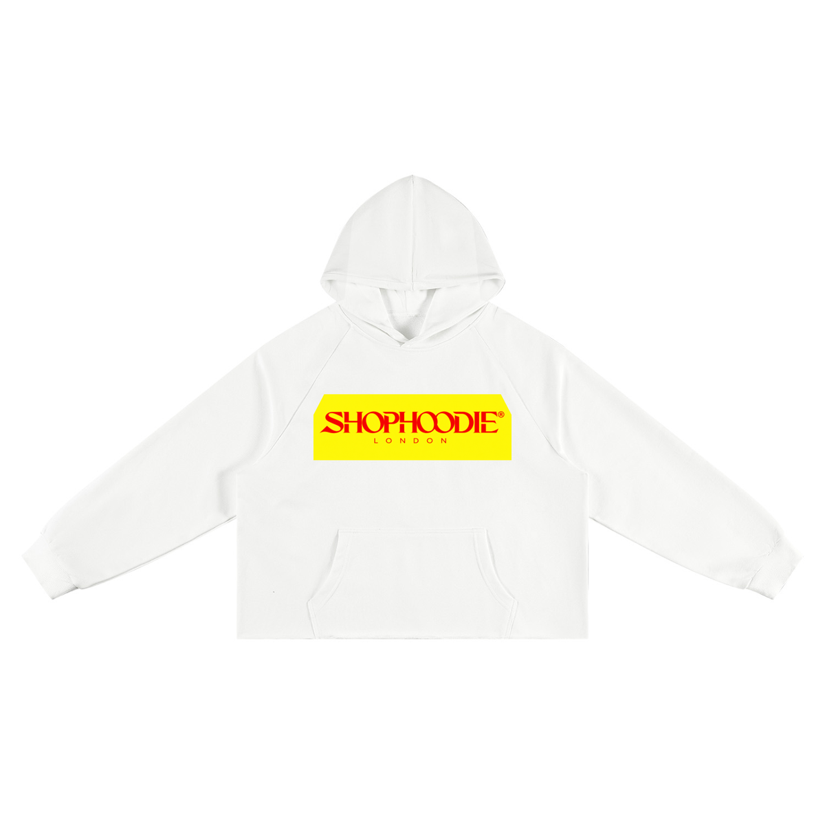 SHOPHOODIE® LONDON Vintage Wash Raw Edge Boxy Hoodie — 350 GSM — view 3