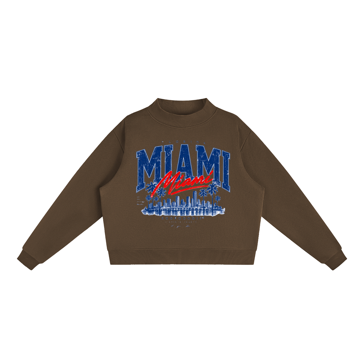 SHOPHOODIE® MIAMI Oversized Fleece Mock-Neck Sweatshirt — 350 GSM — view 15