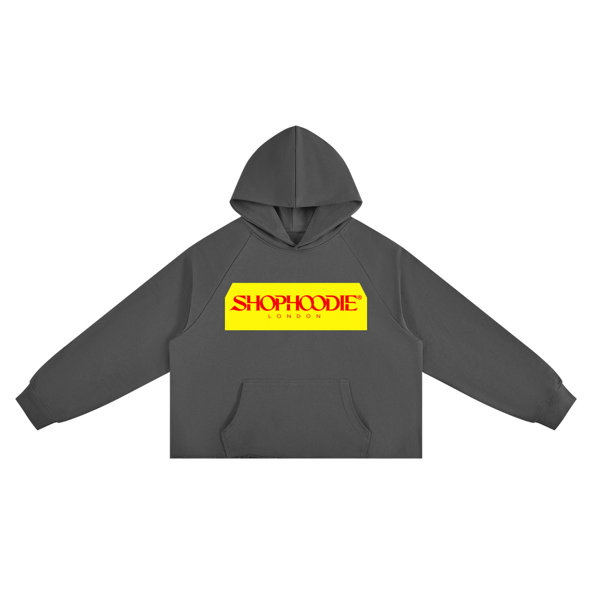 SHOPHOODIE® LONDON Vintage Wash Raw Edge Boxy Hoodie — 350 GSM — view 11