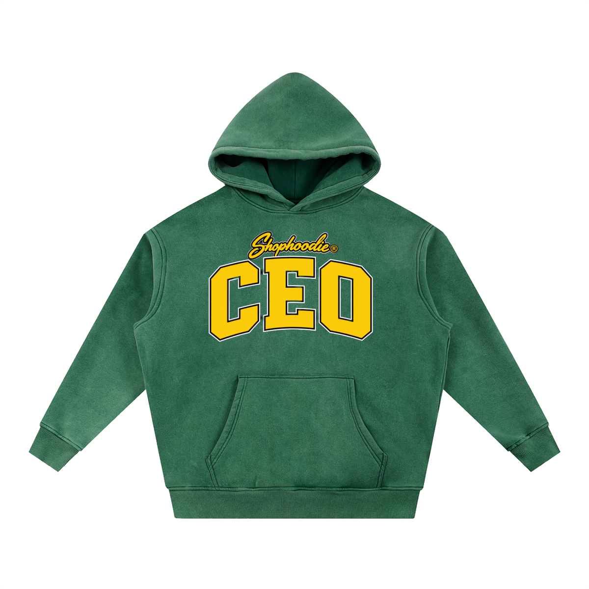 SHOPHOODIE® CEO unisex 355 GSM oversized washed fleece hoodie — product view 13