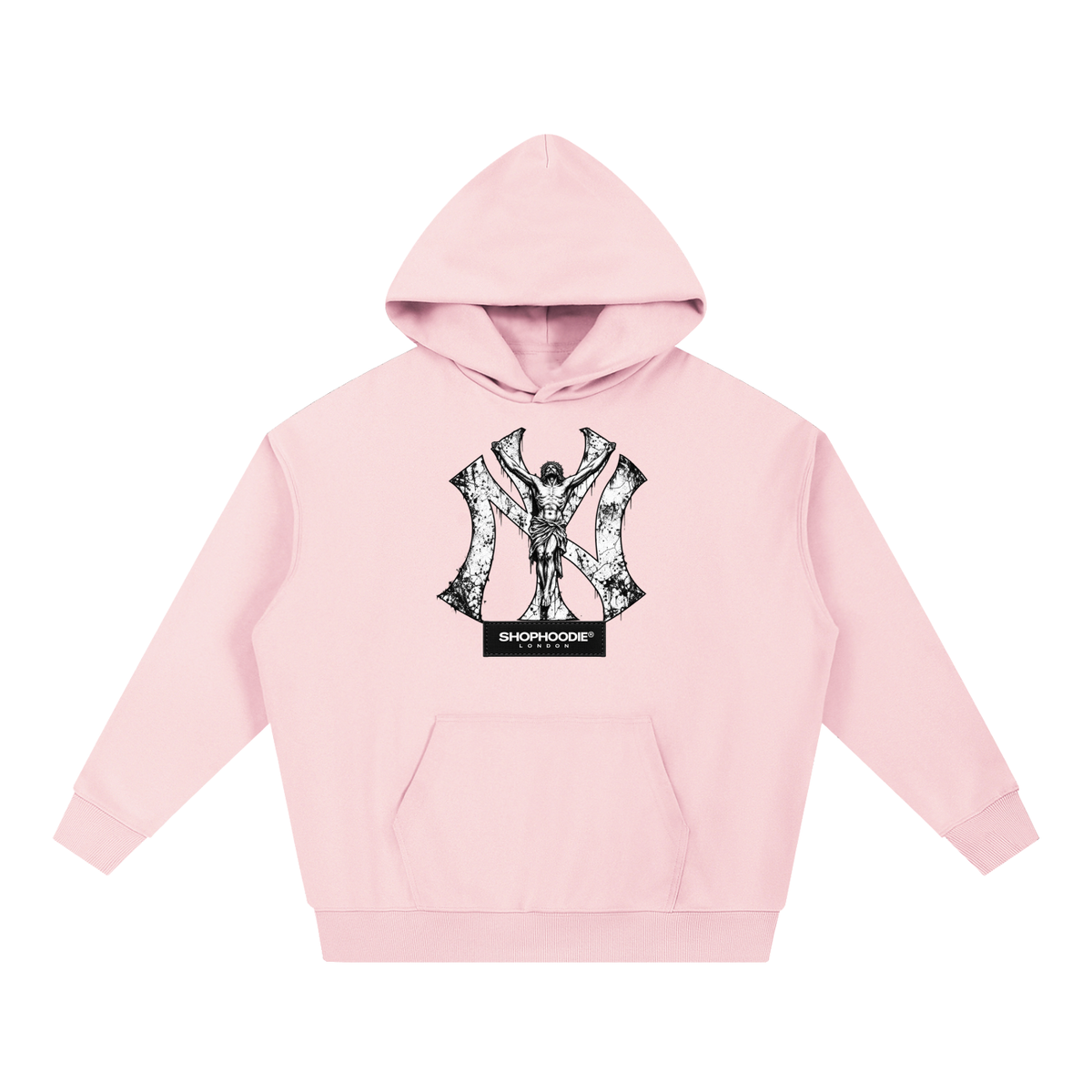 SHOPHOODIE® LONDON AVANT NY 430 GSM oversized heavyweight hoodie — product photograph 3