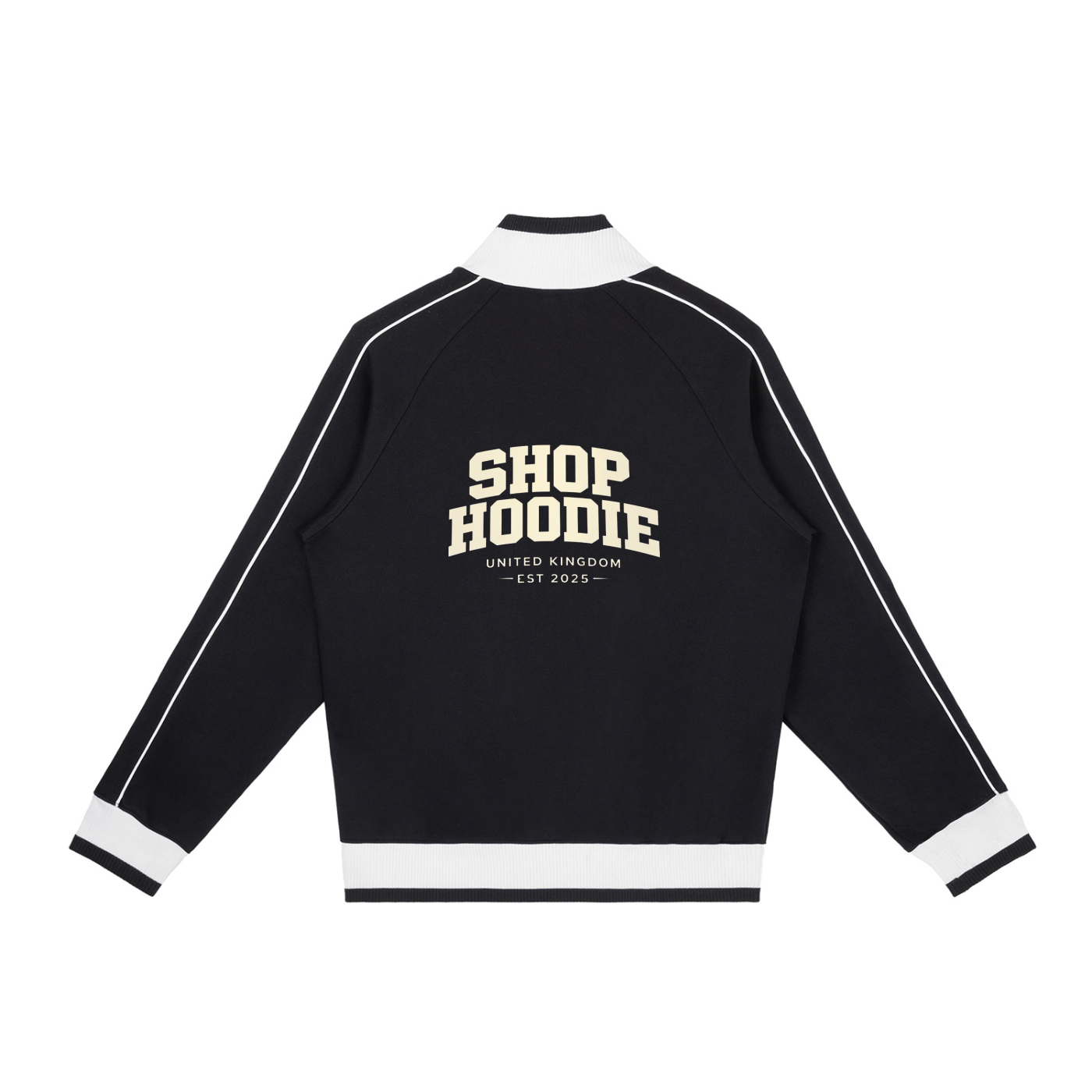 Color Block Raglan Sleeve Zip Track SH Gold Jacket