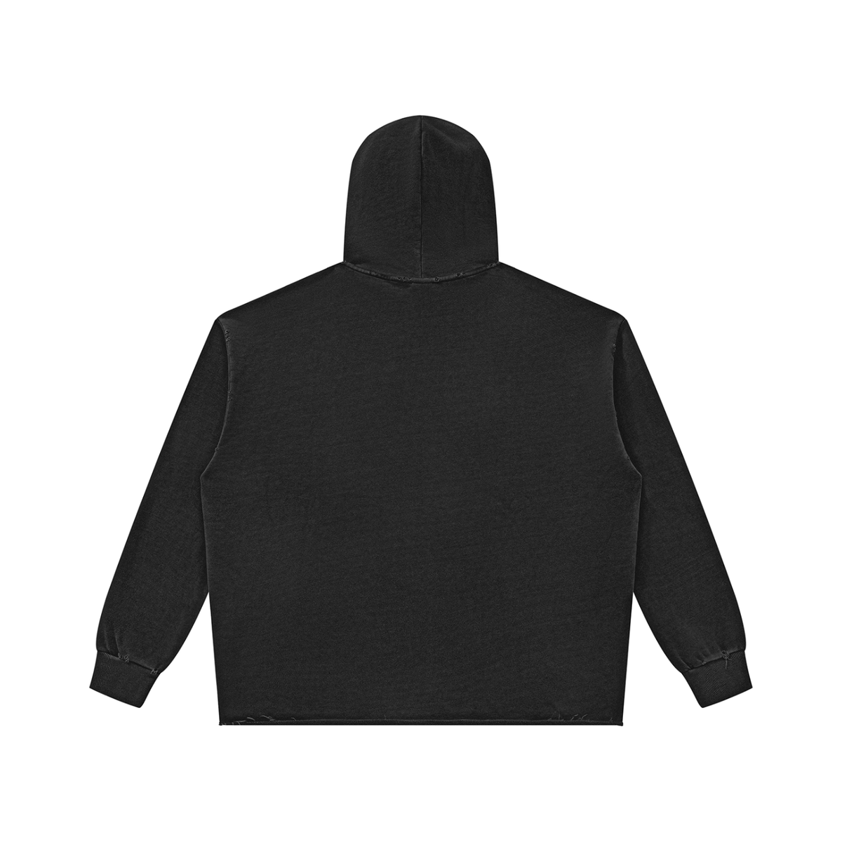SHOPHOODIE® ENTREPRENEUR unisex 420 GSM heavyweight vintage-wash raw-edge hoodie — product view 2
