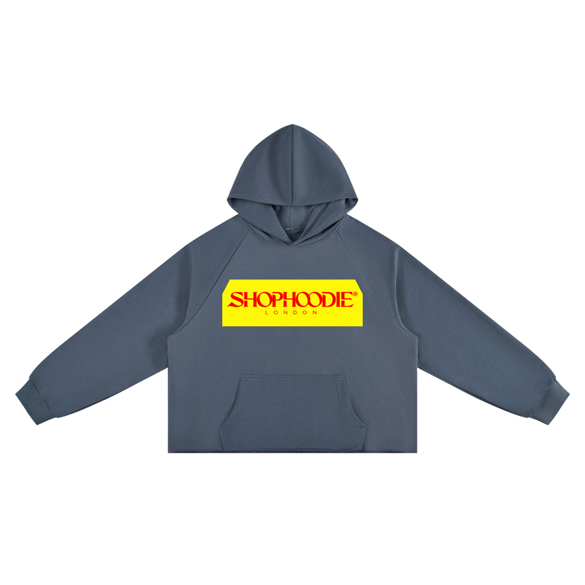 SHOPHOODIE® LONDON Vintage Wash Raw Edge Boxy Hoodie — 350 GSM — view 9