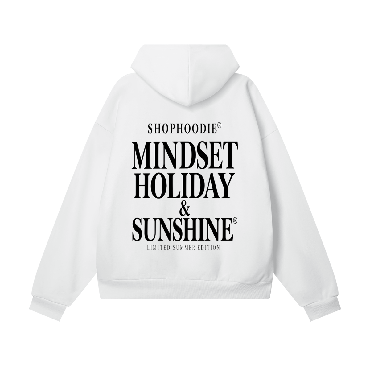 SHOPHOODIE® LONDON Mindset Holiday and Sunshine 460 GSM heavyweight unisex oversized fleece hoodie — image 2