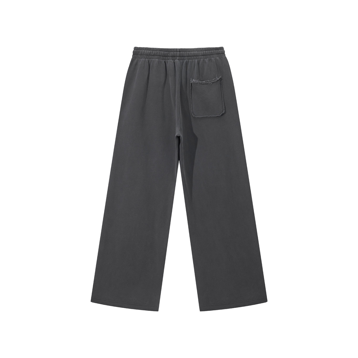 SHOPHOODIE® LONDON Vintage Wash Raw-Edge Straight-Leg Sweatpants — 420 GSM — product image 4