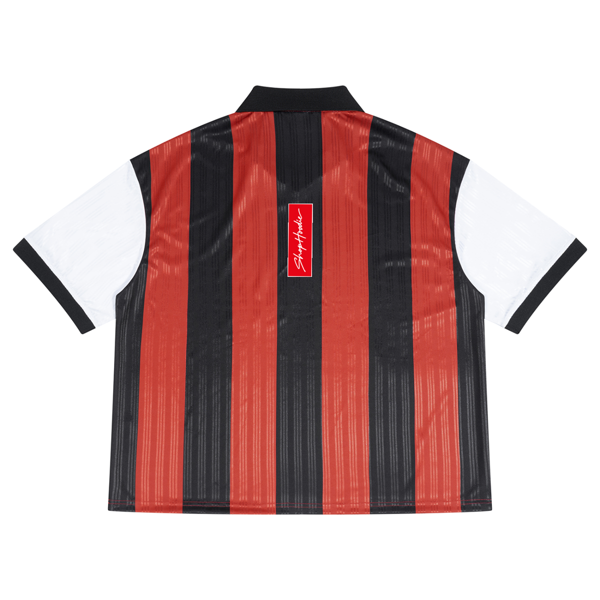 SHOPHOODIE® Boxy Striped Collared Oversized Soccer Jersey – product image 2