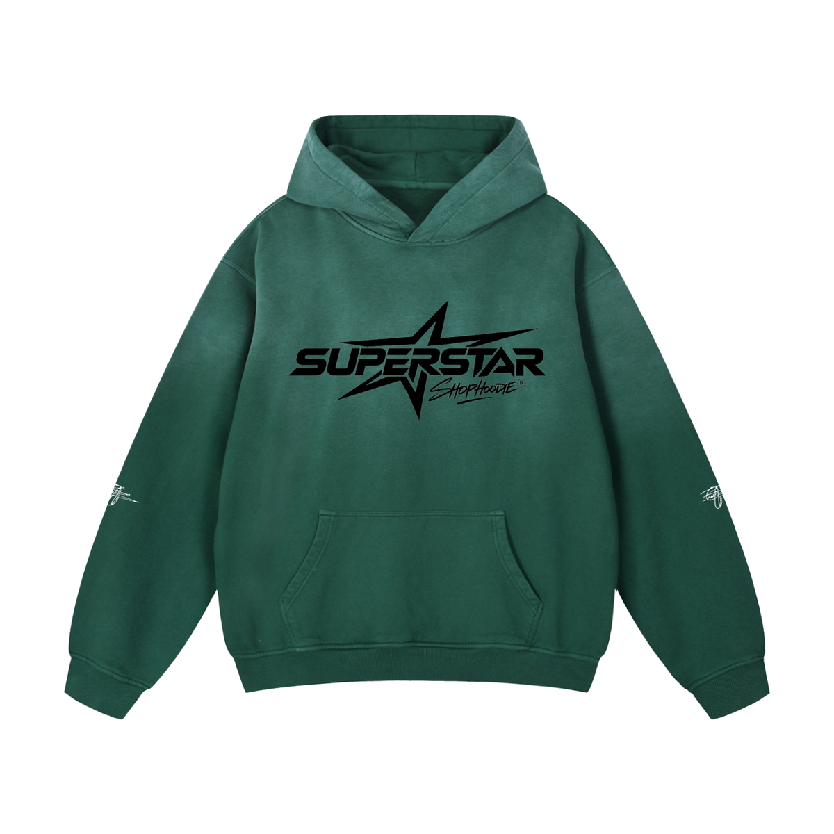 SHOPHOODIE® LONDON SUPERSTAR 400 GSM heavyweight cotton sunfade oversized hoodie — product view 9