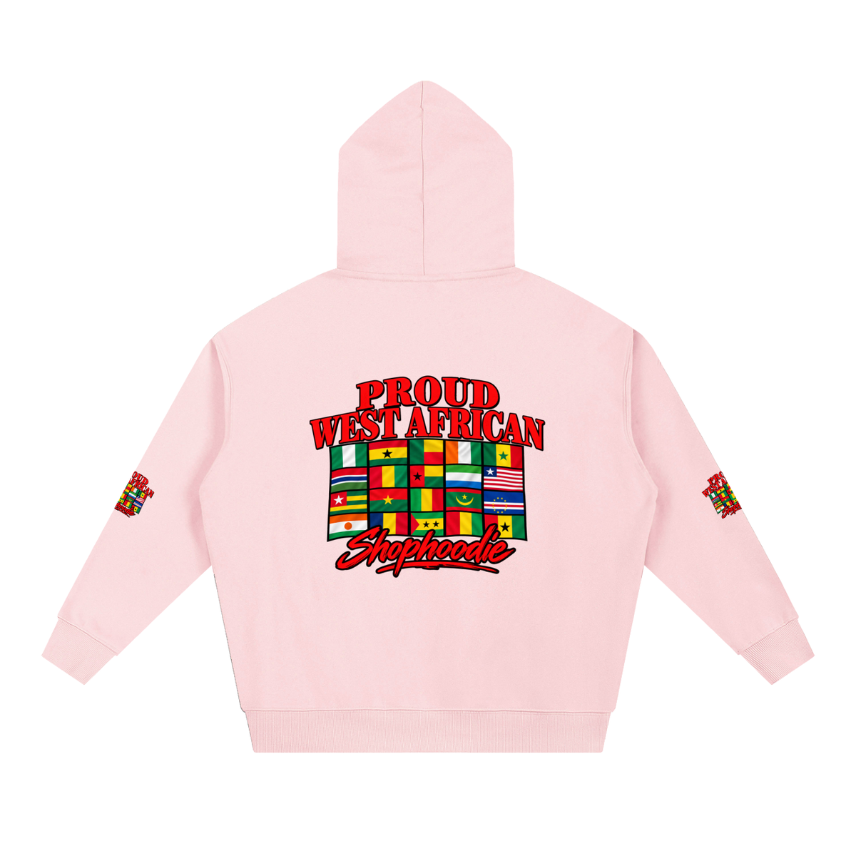 SHOPHOODIE® PROUD WEST AFRICAN heavyweight hoodie — 430 GSM oversized streetwear — product view 10