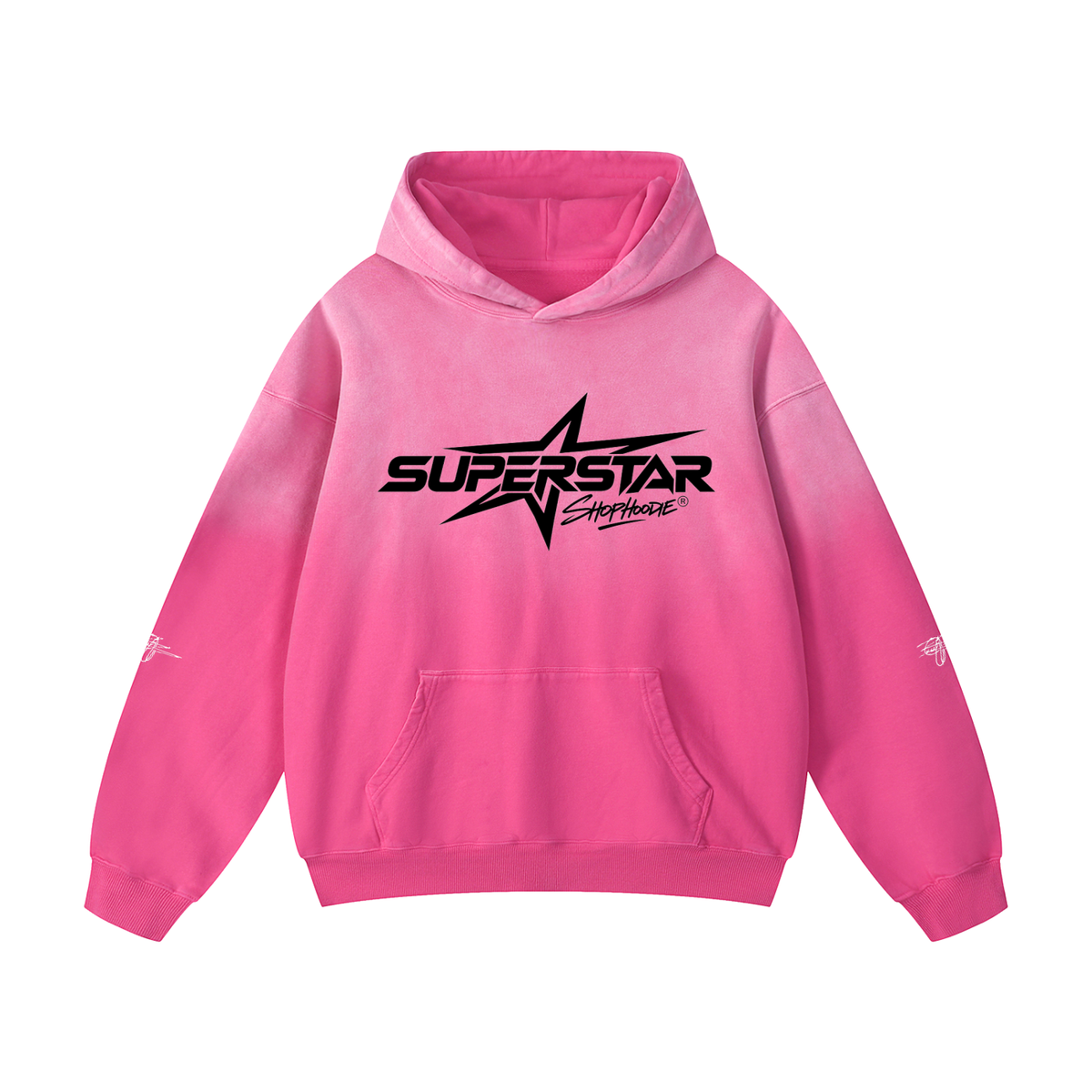 SHOPHOODIE® LONDON SUPERSTAR 400 GSM heavyweight cotton sunfade oversized hoodie — product view 5