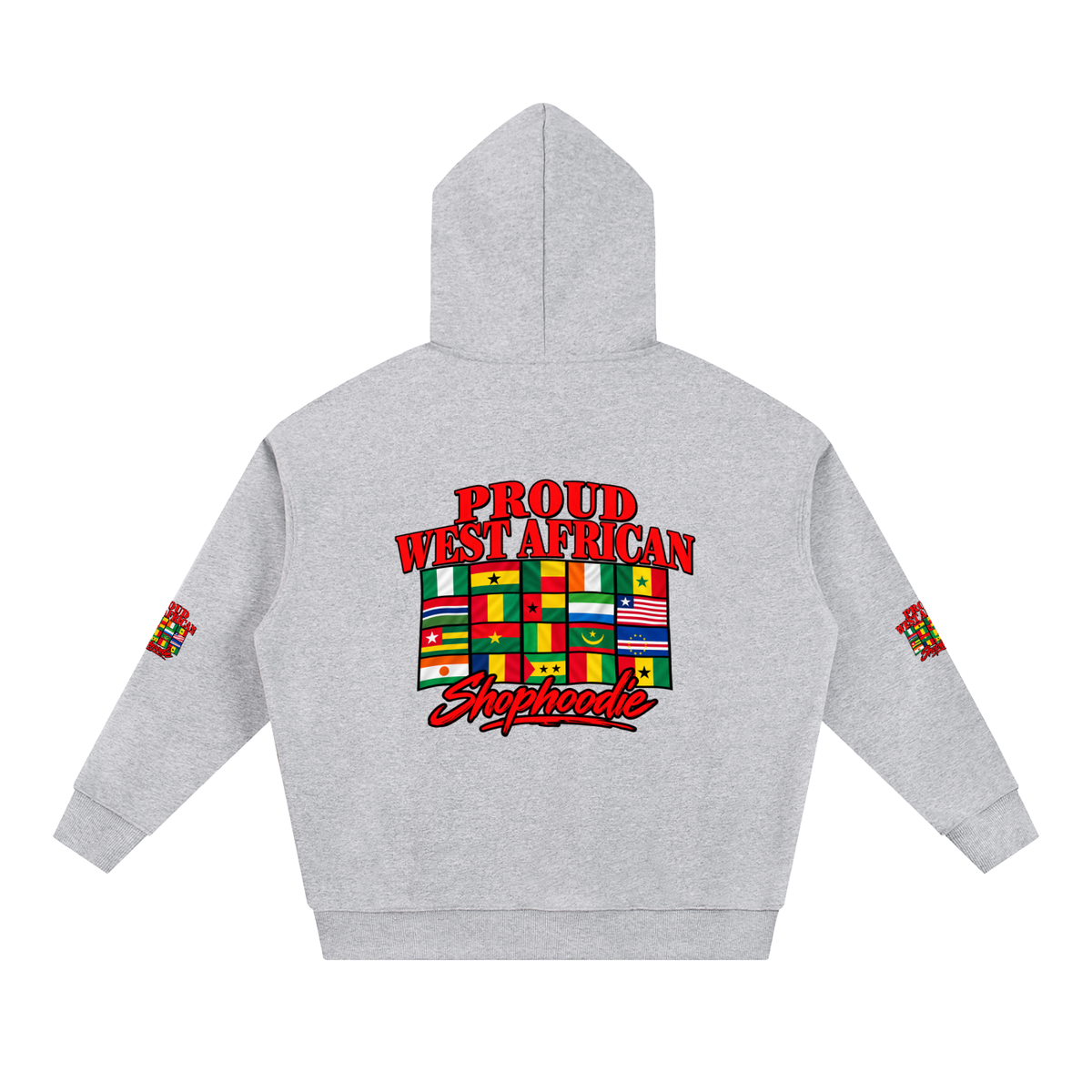 SHOPHOODIE® PROUD WEST AFRICAN heavyweight hoodie — 430 GSM oversized streetwear — product view 8