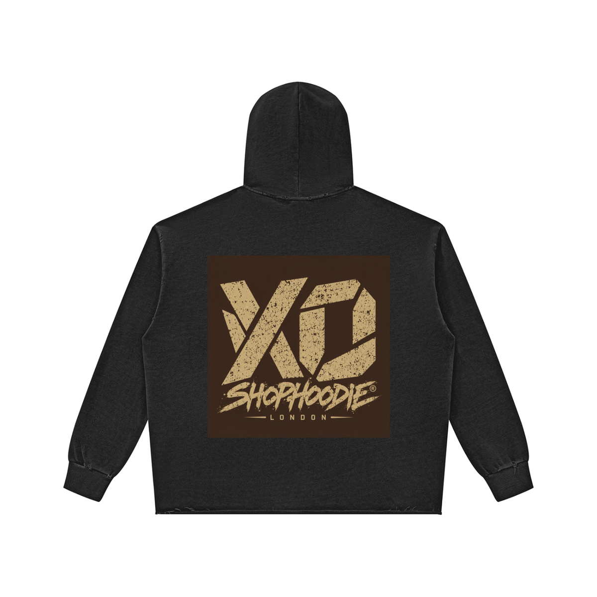 SHOPHOODIE LONDON XO heavyweight cotton distressed pullover hoodie alternate view