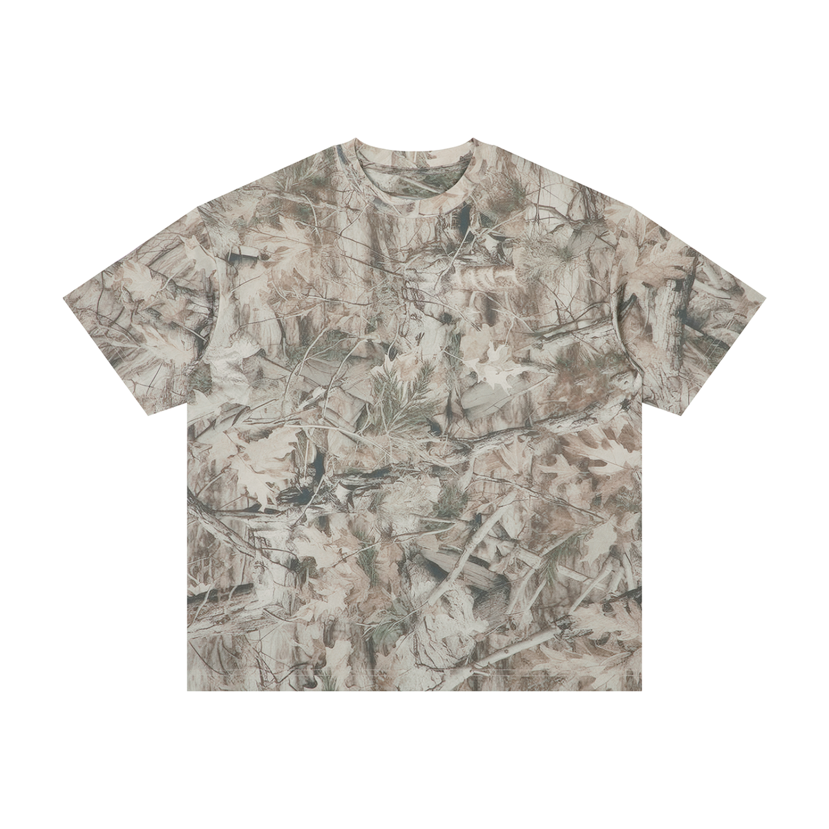 SHOPHOODIE® BLANK Tree Camo oversized T-shirt 240 GSM front view