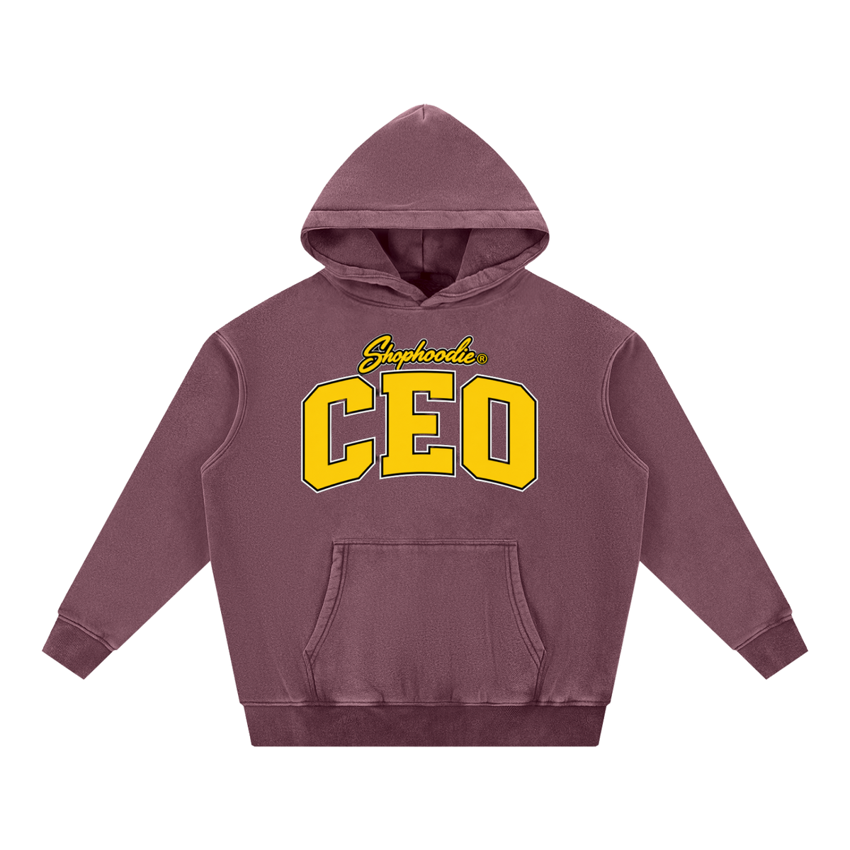 SHOPHOODIE® CEO unisex 355 GSM oversized washed fleece hoodie — product view 15