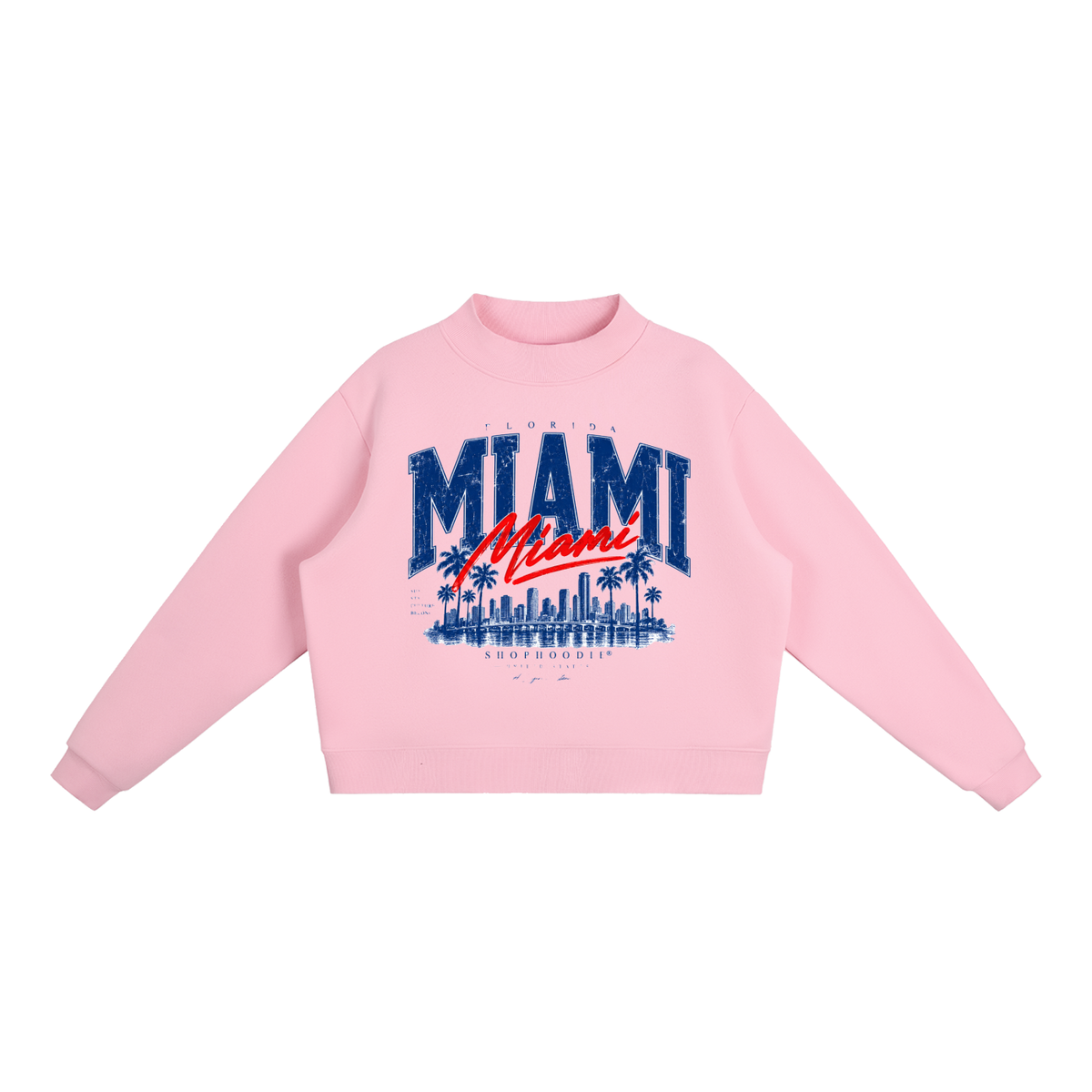 SHOPHOODIE® MIAMI Oversized Fleece Mock-Neck Sweatshirt — 350 GSM — view 11