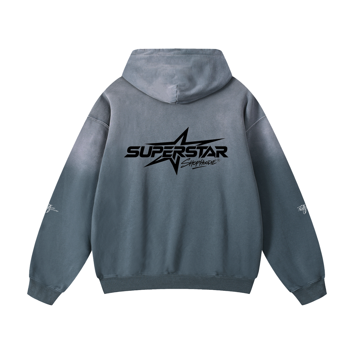SHOPHOODIE® LONDON SUPERSTAR 400 GSM heavyweight cotton sunfade oversized hoodie — product view 12