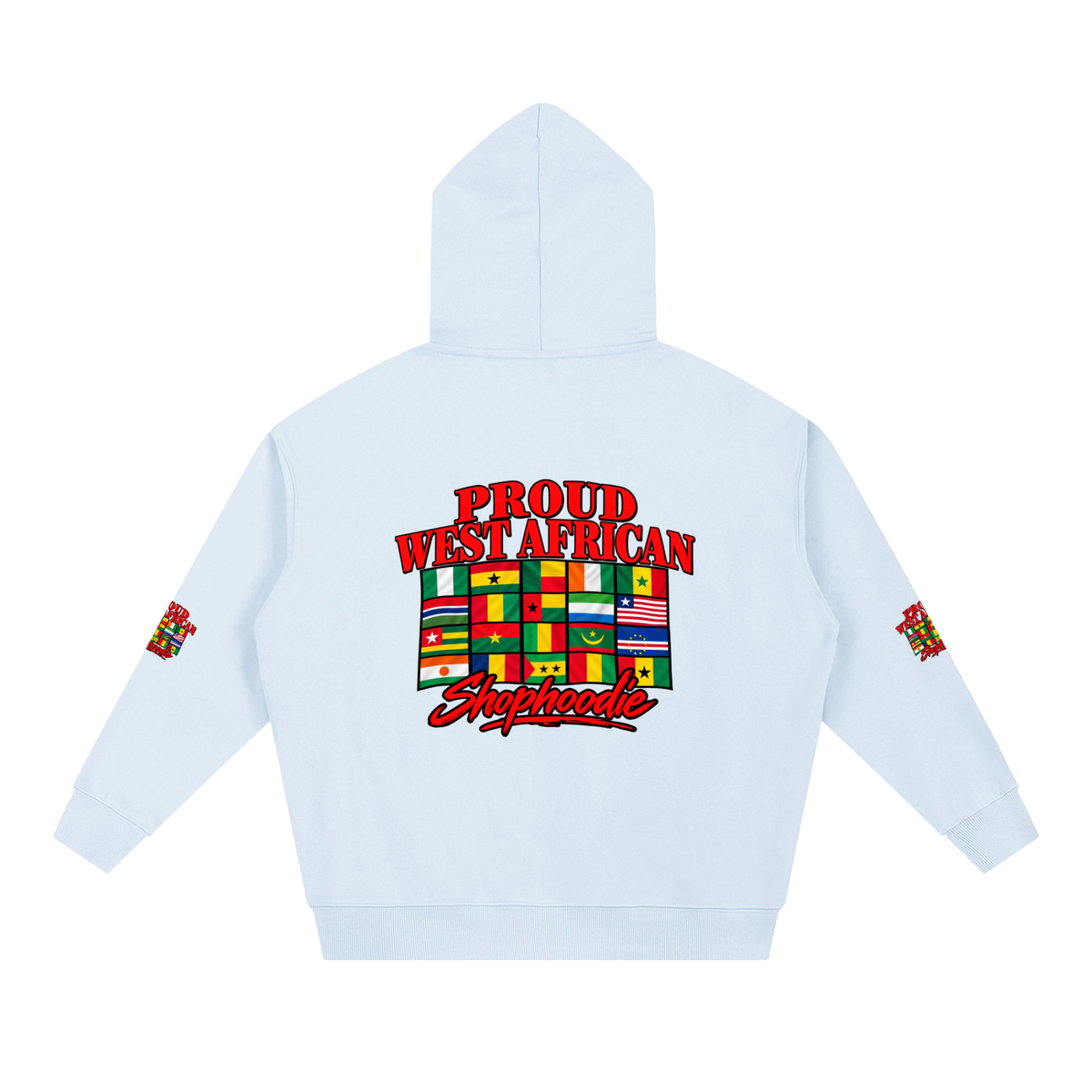 SHOPHOODIE® PROUD WEST AFRICAN heavyweight hoodie — 430 GSM oversized streetwear — product view 12