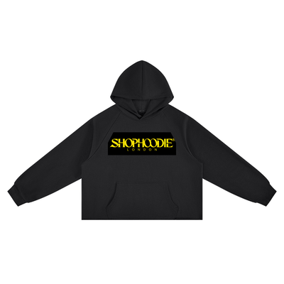 SHOPHOODIE® LONDON Vintage Wash Raw Edge Boxy Hoodie — 350 GSM — view 1