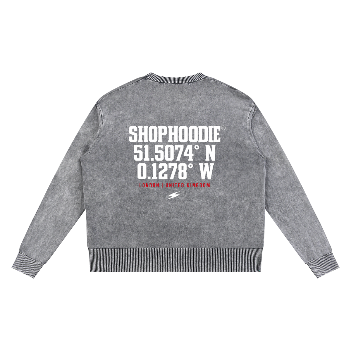SHOPHOODIE® LONDON COORDINATE Mineral Wash Oversized Crewneck Sweatshirt — 285 GSM — product image 4