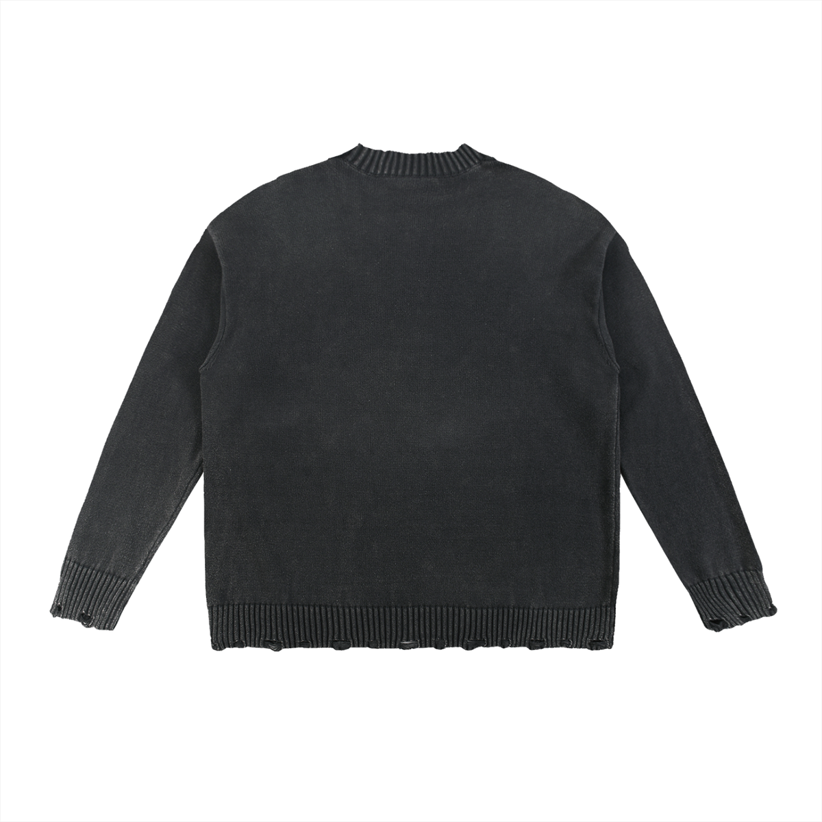 SHOPHOODIE® Vintage Wash Hand-Frayed Oversized Crewneck Sweatshirt — 425 GSM — product image 2