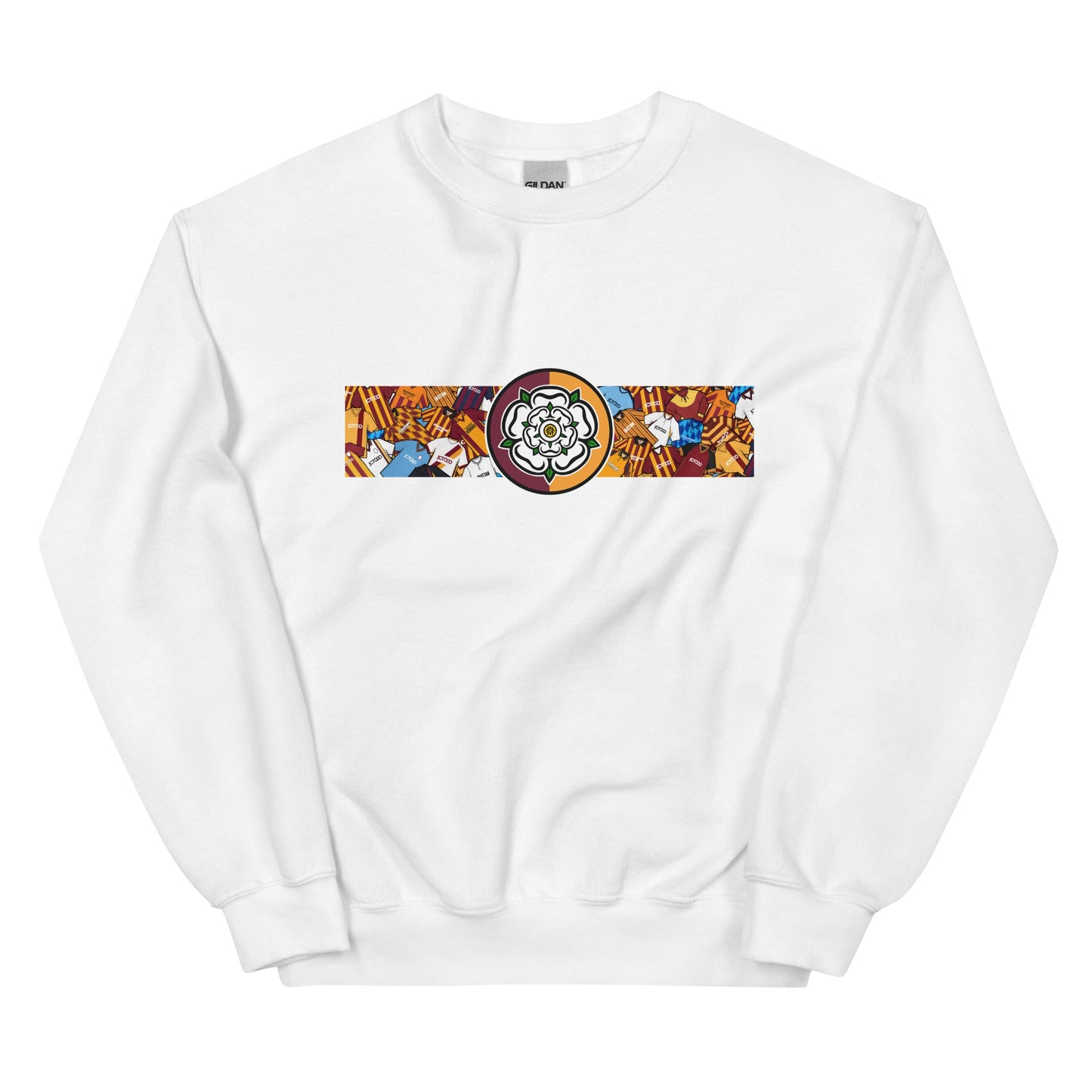 Bradford Yorkshire Rose Retro Football Unisex Sweatshirt