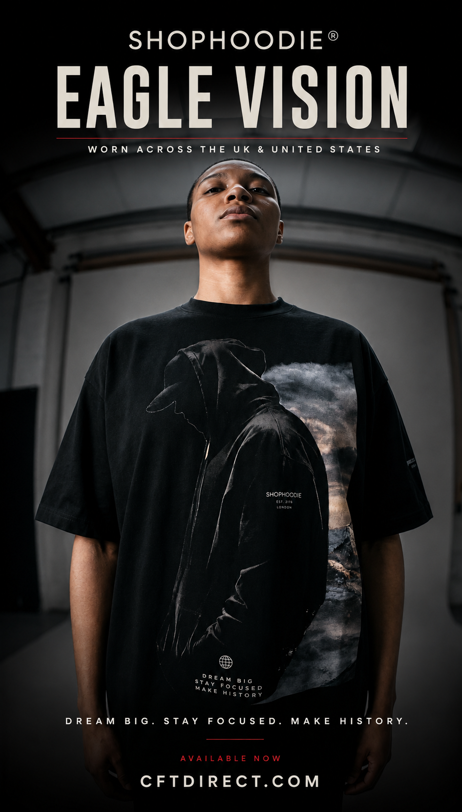 SHOPHOODIE EAGLE VISION T-Shirt-OVERSIZED