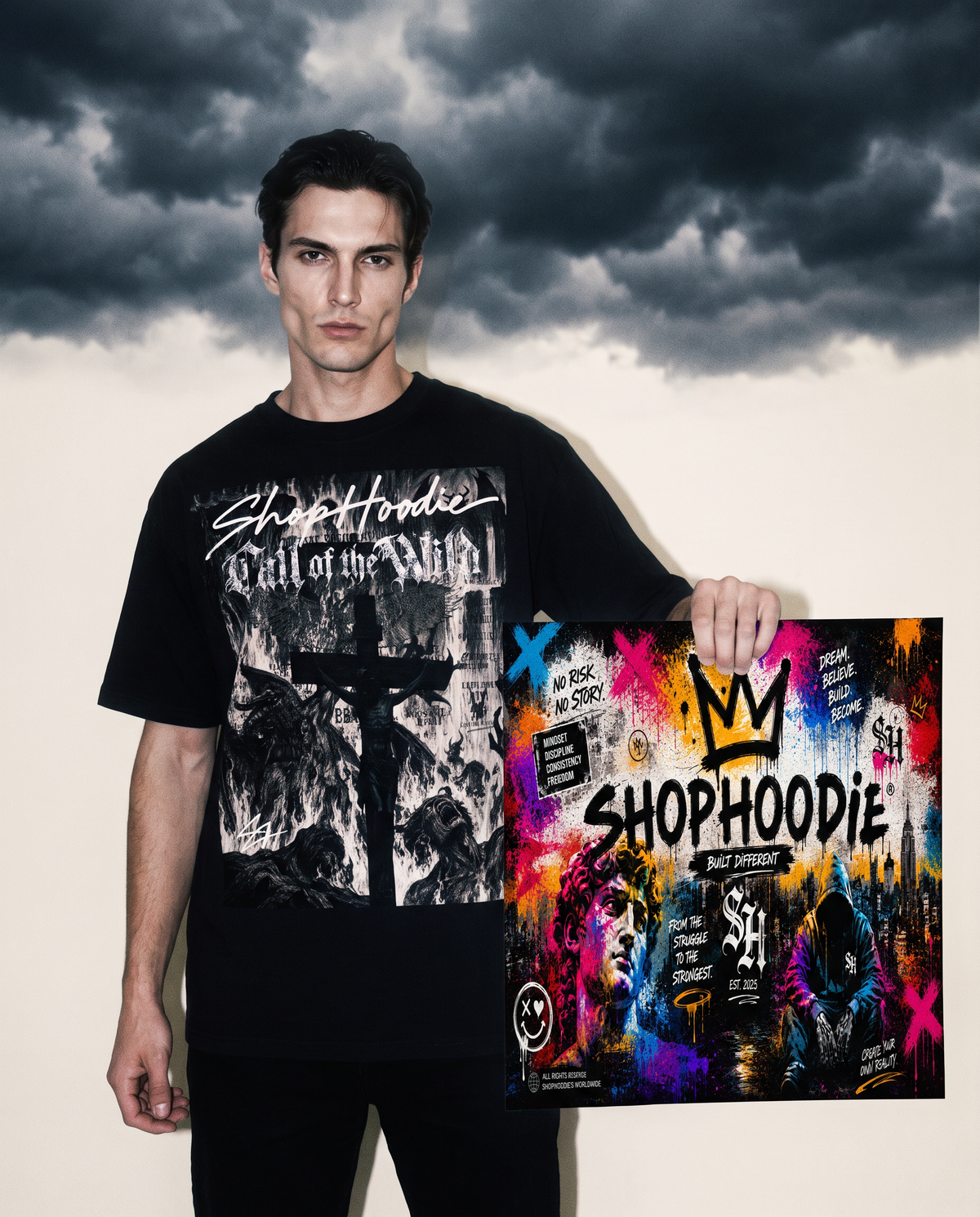 SHOPHOODIE® CALL OF THE WILD AVANT Monkey Washed T-Shirt