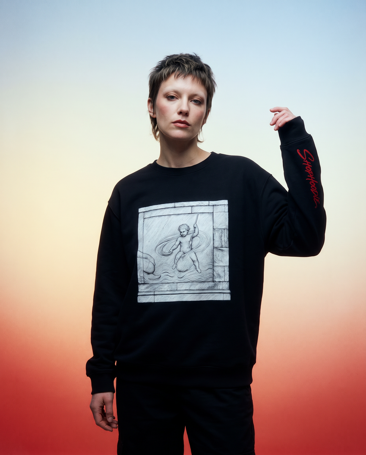 SHOPHOODIE® Arch Loose Crewneck Sweatshirt