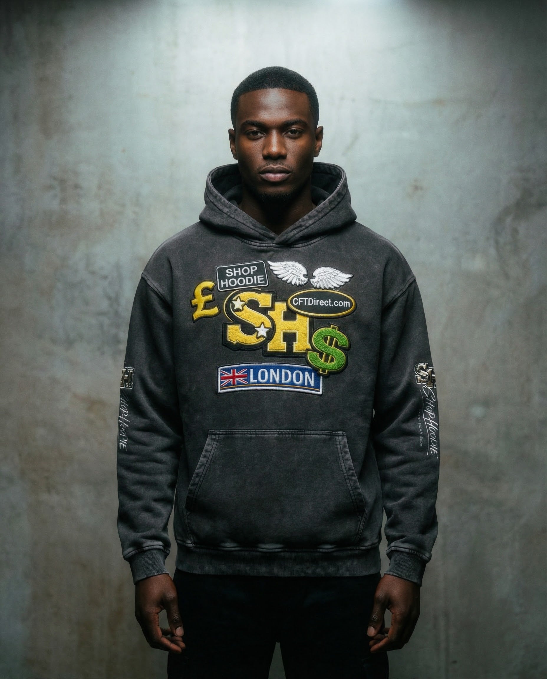 Snow Washed Loose Cotton Founder's Edition Hoodie von Shop Hoodie