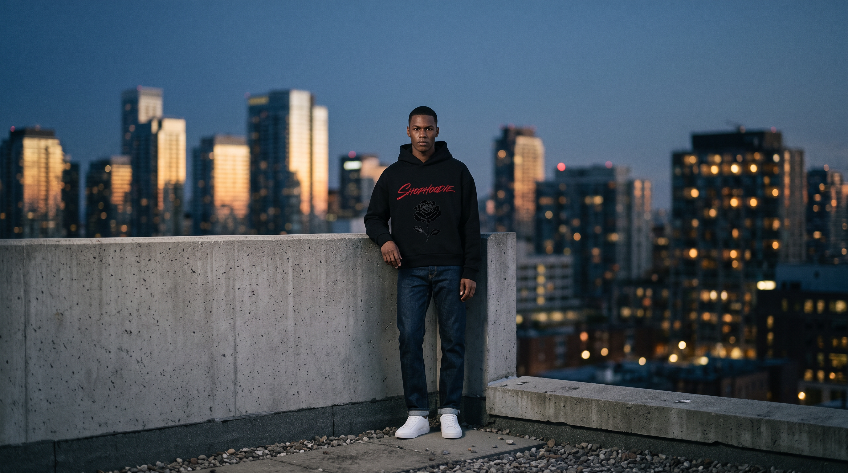 SHOPHOODIE DARK ROSE Heavyweight Fleece Boxy Hoodie- 500 GSM