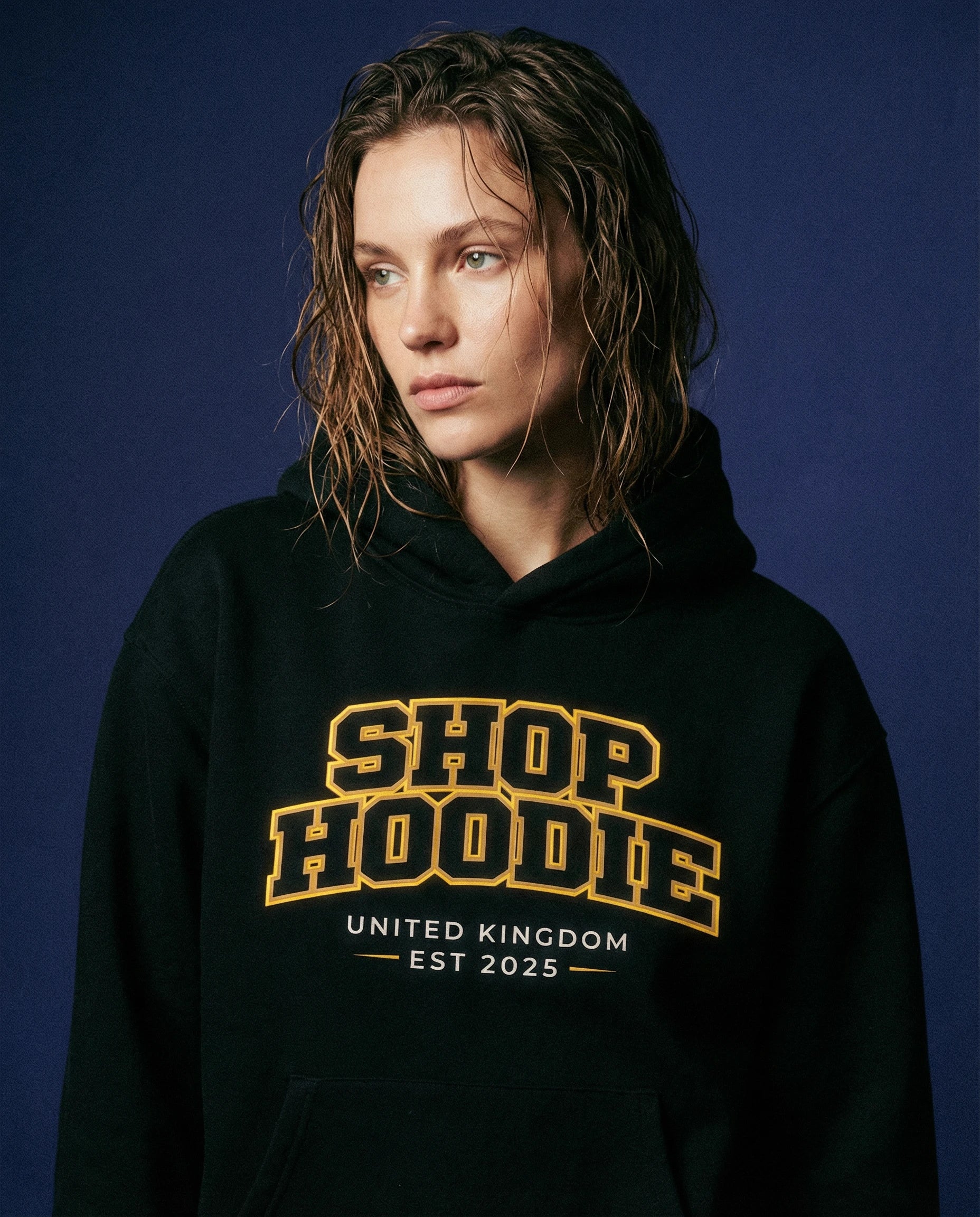 Essential Heavyweight Boxy Fleece Gold SH Hoodie by Shop Hoodie