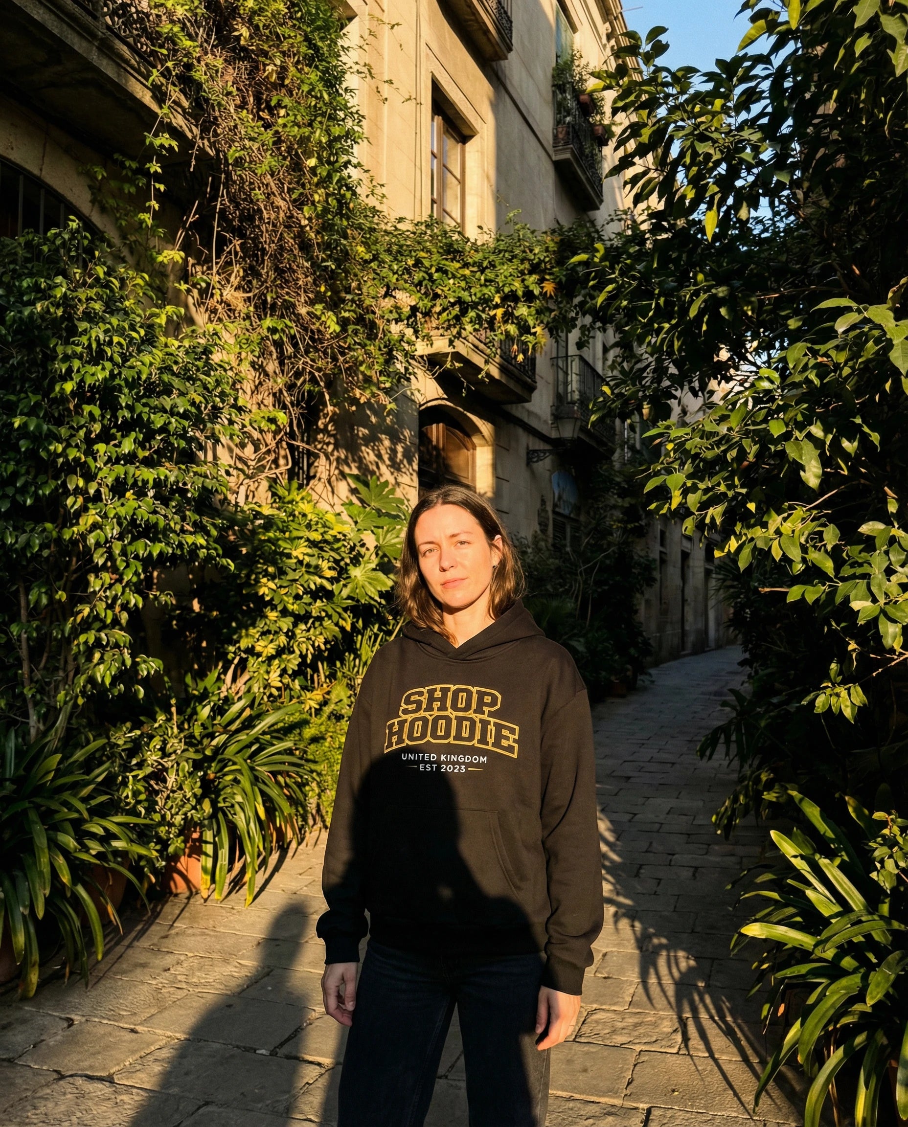 Essential Heavyweight Boxy Fleece Gold SH Hoodie by Shop Hoodie