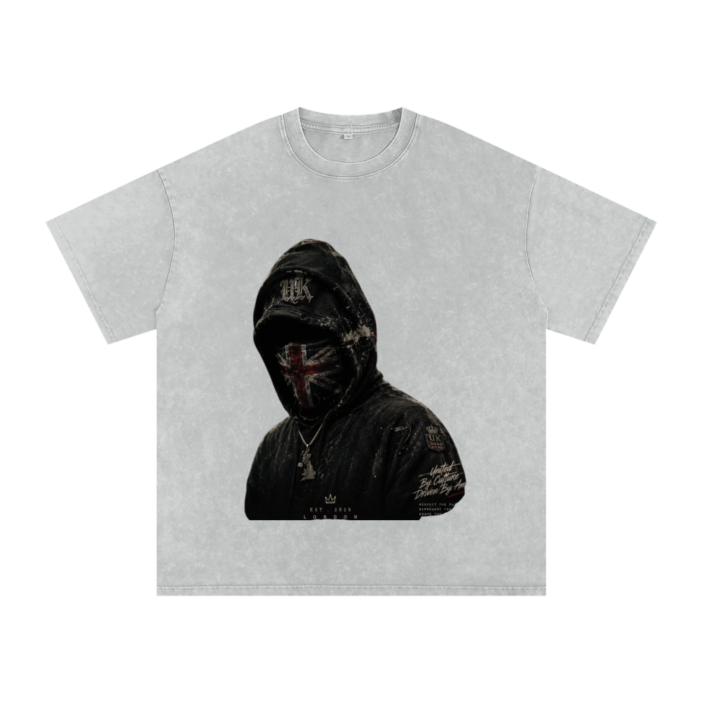 Snow Washed Oversized Cotton T-Shirt
