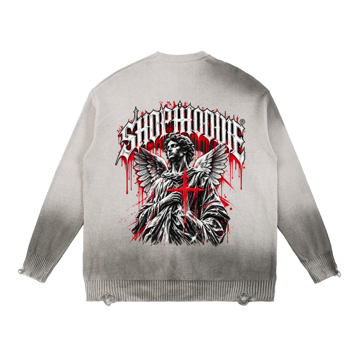 SHOPHOODIE® Sunfade Distressed Oversized Crewneck Sweatshirt — 425 GSM — product image 6