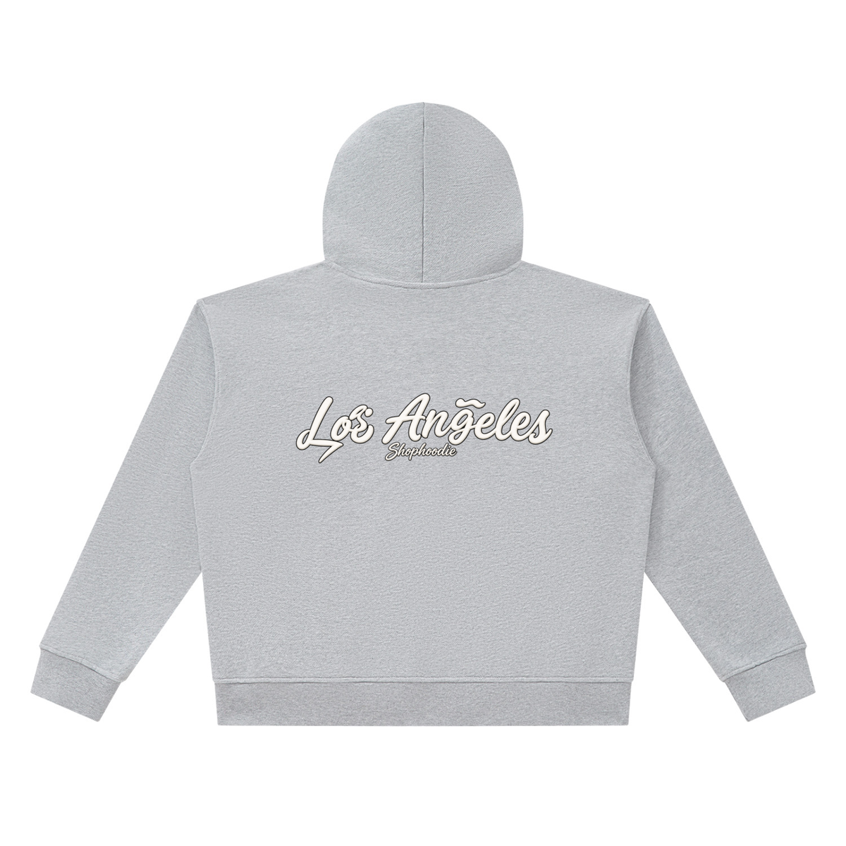 SHOPHOODIE® LOS ANGELES heavyweight full-zip boxy hoodie — 420 GSM, 100% cotton — product view 6