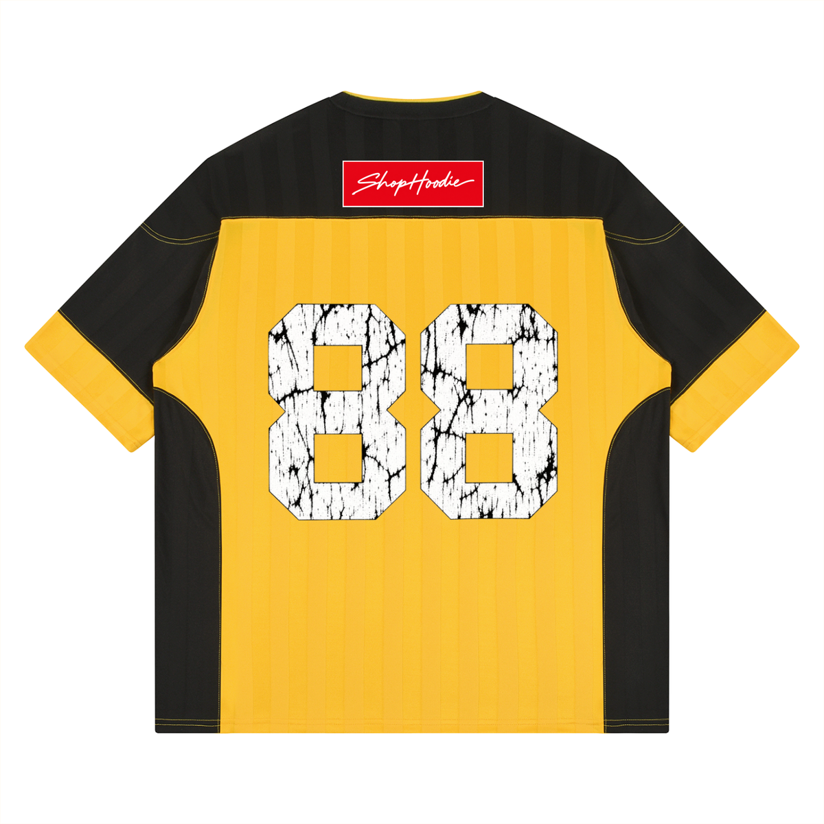 SHOPHOODIE® BOX LOGO Striped Raglan Oversized Jersey – product image 4
