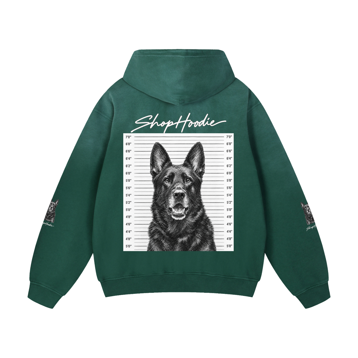 SHOPHOODIE® Sunfade Oversized Heavyweight 400 GSM Limited Run Hoodie – sunfade wash detail