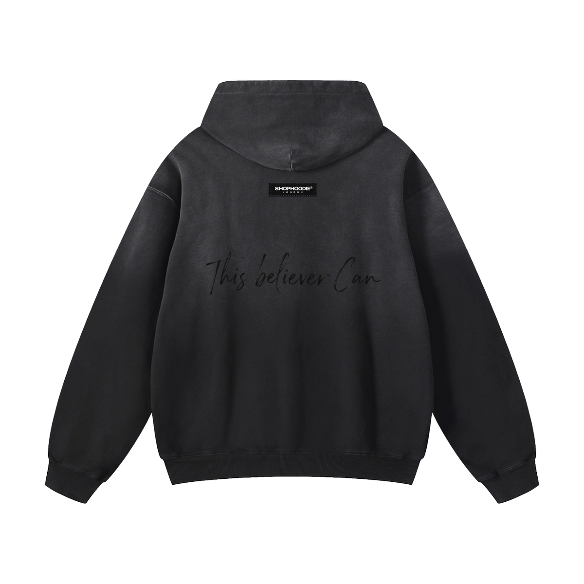 SHOPHOODIE® LONDON FAITH Heavyweight Sunfade Oversized Hoodie — 400 GSM alternate view
